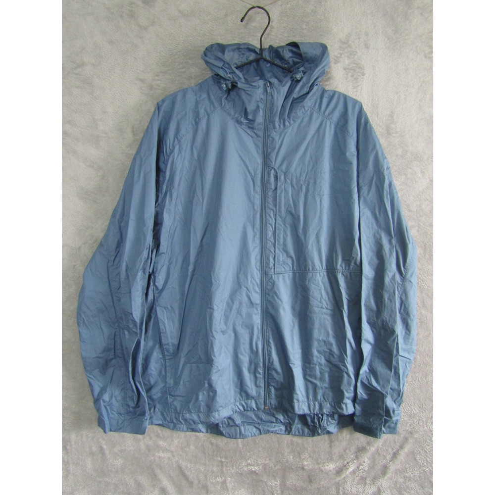 Reel Legends Lightweight Packable Hooded Blue Windbreaker Jacket Men Women‎